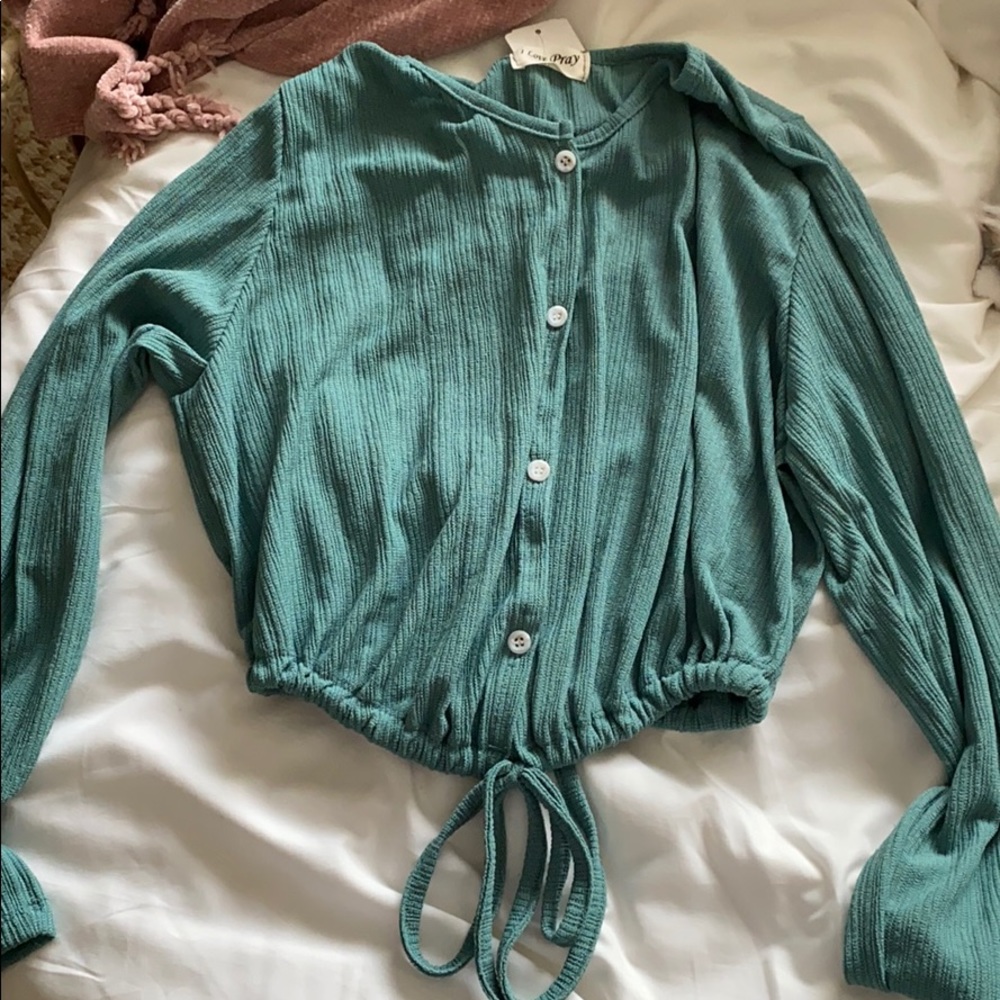 Sea green blouse